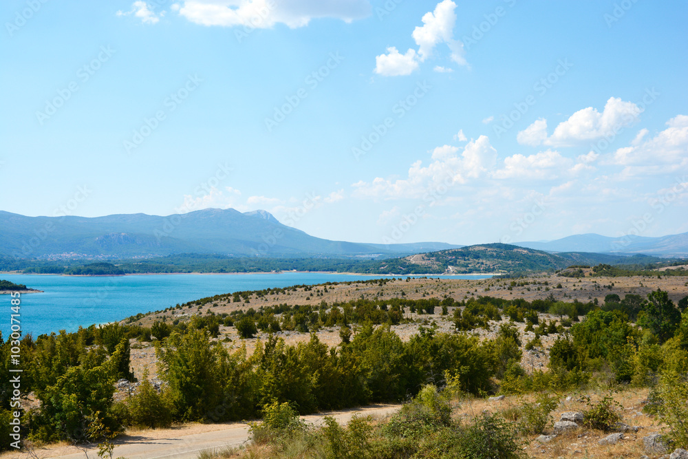 Fototapeta premium View of Lake Peruca from the eastern shore