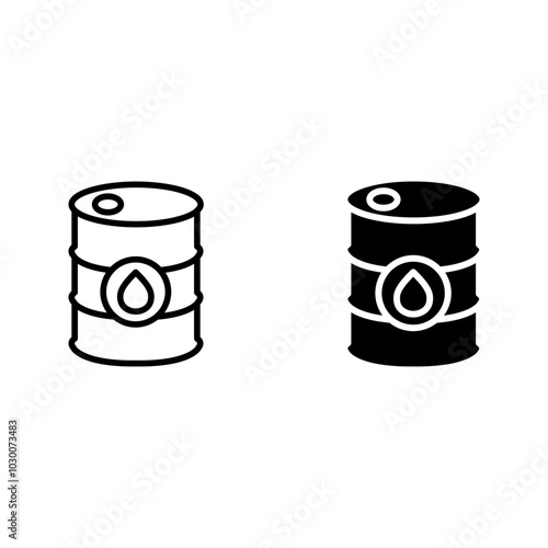 oil barrel icon set vector sign color editable