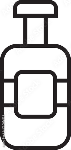 Beverage Bottle Line Icon