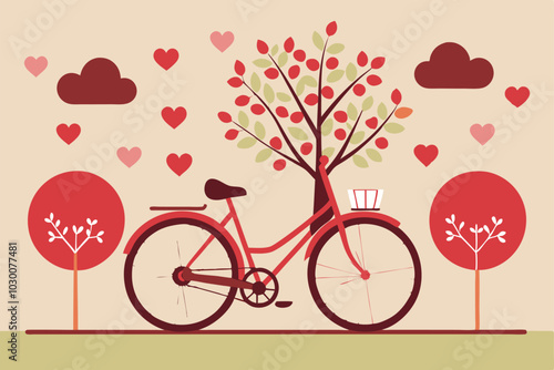 bicycle with hearts