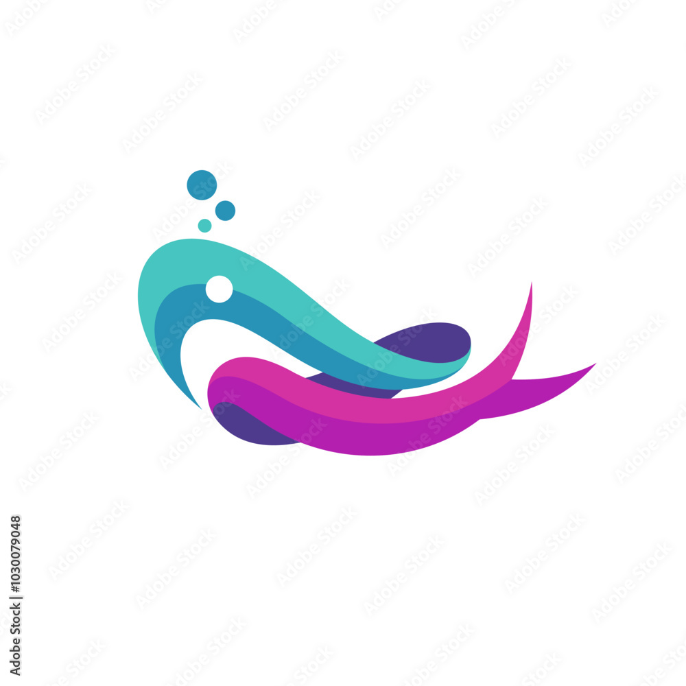 fish logo with abstract concept fish logo with abstract concept