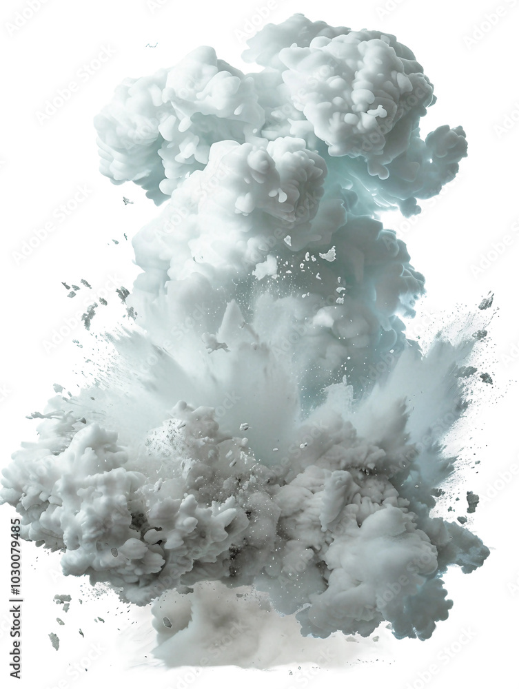 Explosive Dust Cloud Erupting with Force and Energy Explosive Dust Cloud Erupting with Force and Energy