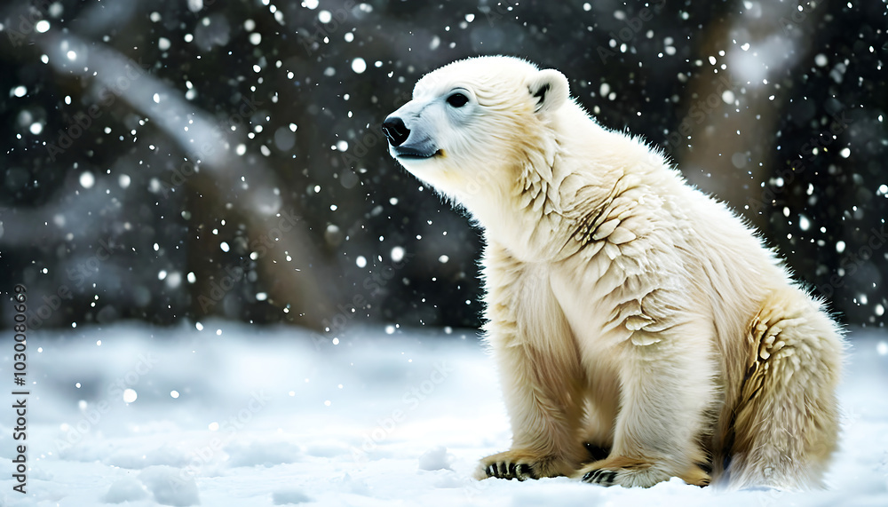 polar bear cub polar bear cub