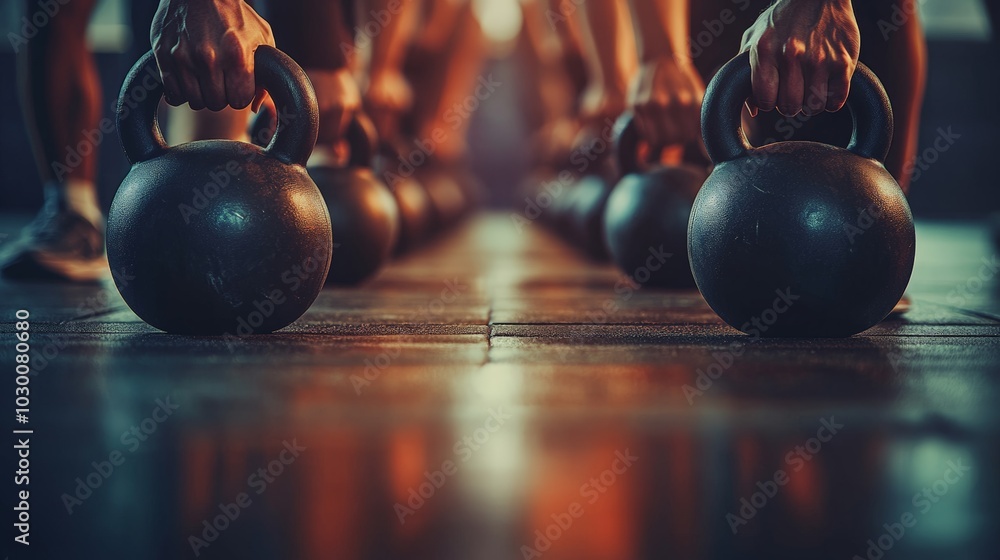 Naklejka premium Kettlebell Workout.