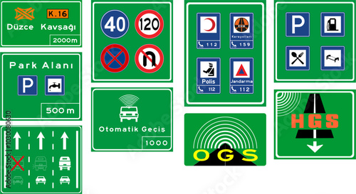 Turkey Highway Signs, Regulatory Signs - Traffic and Road Signs for Sale (Turkish: Karayollari Standart Trafik Isaret Levhalari, Otoyol Isaretleri) 