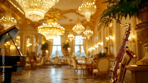 Saxophone in Ballroom.