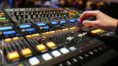 Audio Mixer Close Up.