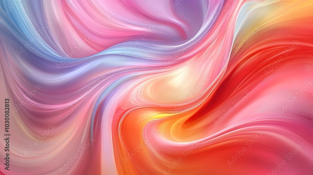 Obraz premium 38. **An abstract design with harmonious colors and gentle curves enhancing the product is elegance.