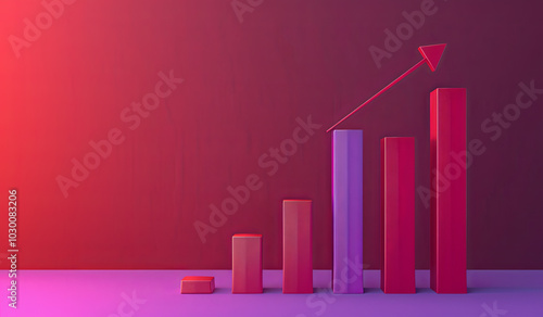 Rising Graph on Pink Background Free Download Rising Graph on Pink Background - GFXLoad