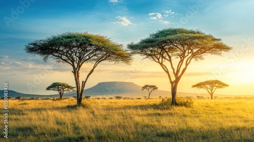 African Savanna Sunset