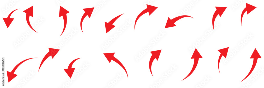 Black arrows set. Curved arrows. Arrow sign. Flat style icons. Black arrows set. Curved arrows. Arrow sign. Flat style icons.