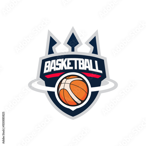Basketball team symbol logo design vector, Basketball club logo template for sport team
