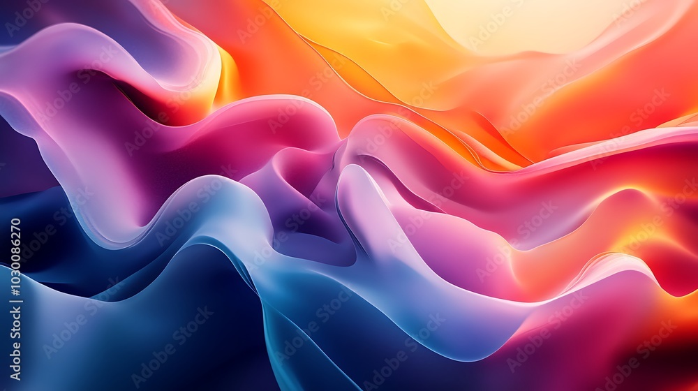 Obraz premium Ultraviolet liquid texture iridescent metallic hues vibrant colors wallpaper