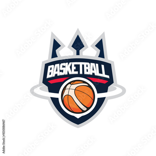 Basketball team symbol logo design vector, Basketball club logo template for sport team