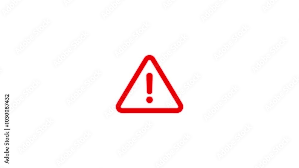 Exclamation mark enclosed by a circle animation. Exclamation mark enclosed by a circle animation.