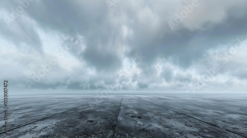 Fototapeta Naklejka Na Ścianę i Meble -  Dark stormy sky over the Baltic sea.