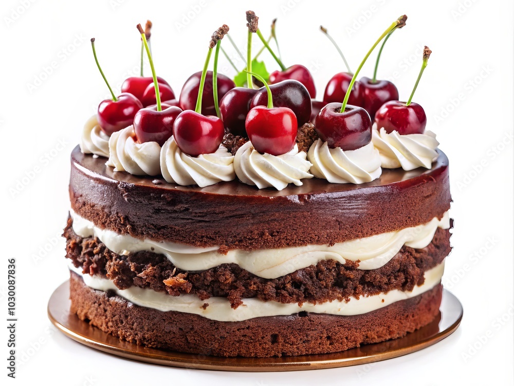Homemade Black Forest Cake Isolated on Transparent Background - Minimalist Photography of Dessert, Sweet Treat, Chocolate Cake, Cherry Toppings, Gourmet Dessert, Culinary Art Homemade Black Forest Cake Isolated on Transparent Background - Minimalist Photography of Dessert, Sweet Treat, Chocolate Cake, Cherry Toppings, Gourmet Dessert, Culinary Art