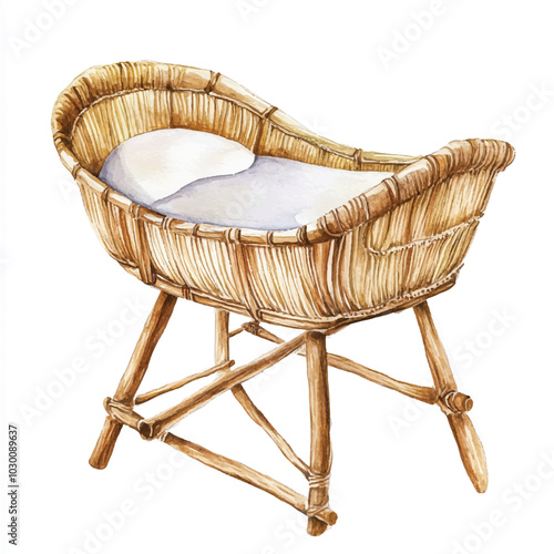 Cradle watercolor clipart illustration  (9)