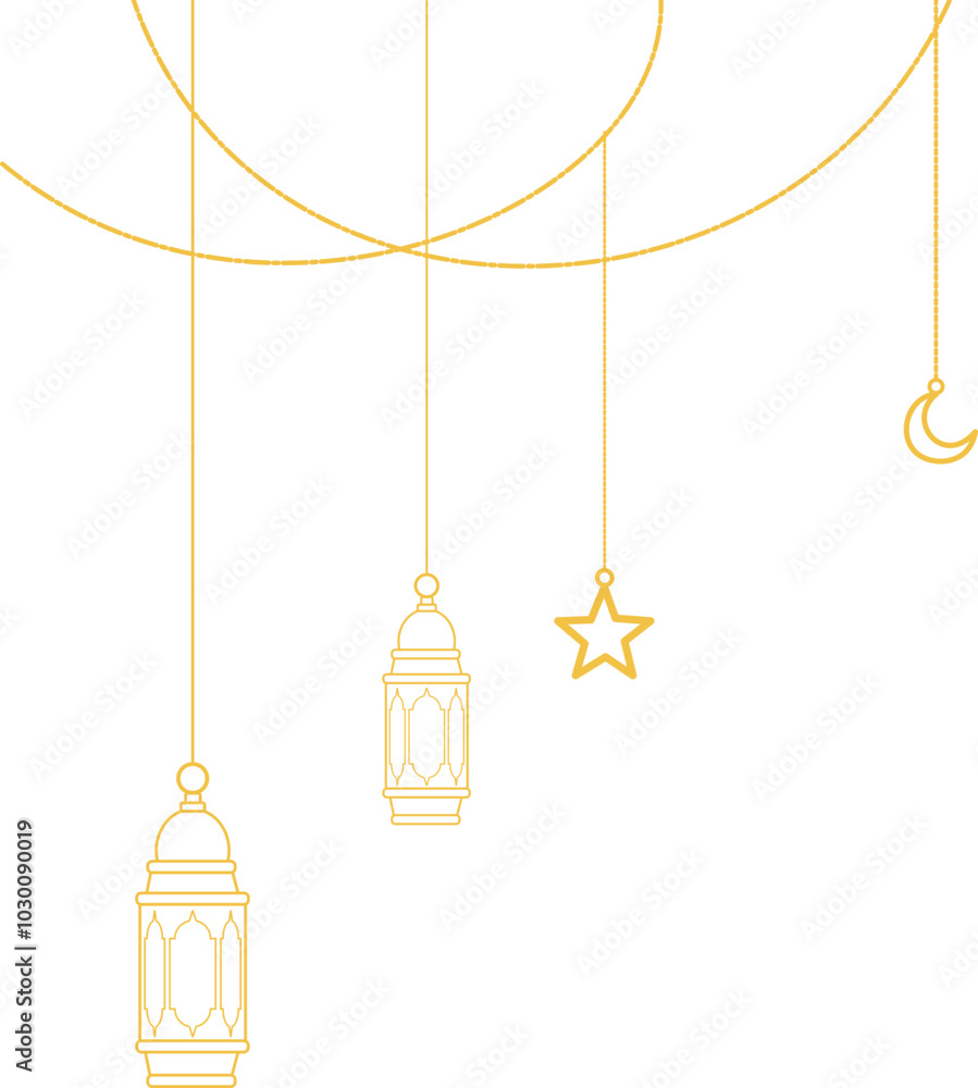 Hanging Islamic Lantern Corner Hanging Islamic Lantern Corner