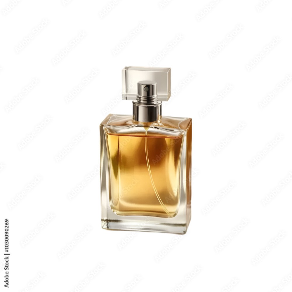 Perfume bottle mockup isolated on a transparent background Perfume bottle mockup isolated on a transparent background