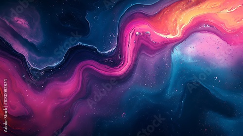 Holographic metallic texture iridescent ultraviolet liquid ripples bright hues wallpaper