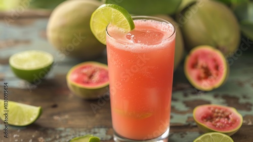 Refreshing Guava Juice with Lime