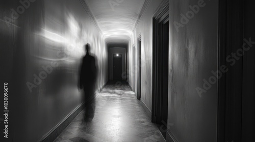 Ghostly Figure In A Hallway