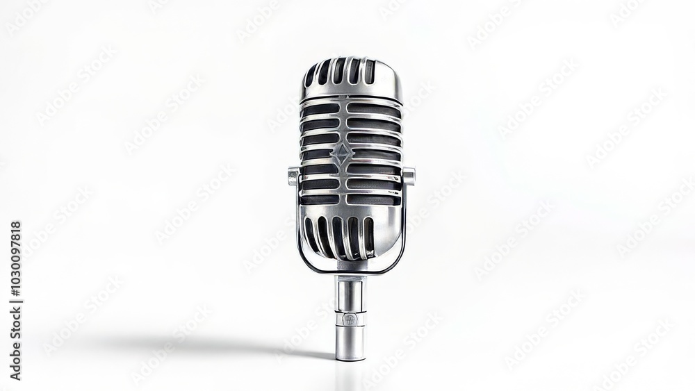 Fototapeta premium Close-up of Silver Microphone