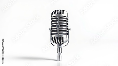 Close-up of Silver Microphone