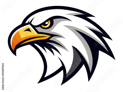 An Eagle head mascot logo vector illustration.
