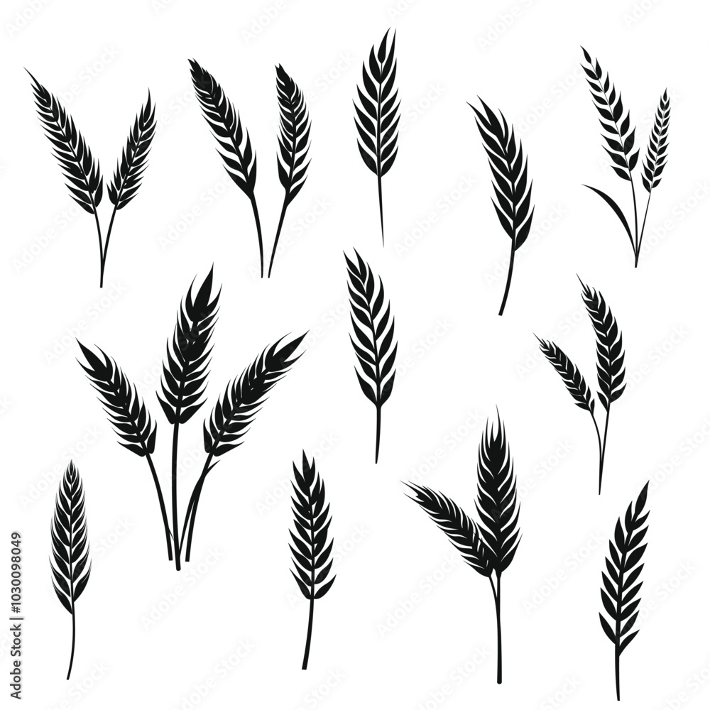 Wheat Silhouette Art Design Wheat Silhouette Art Design
