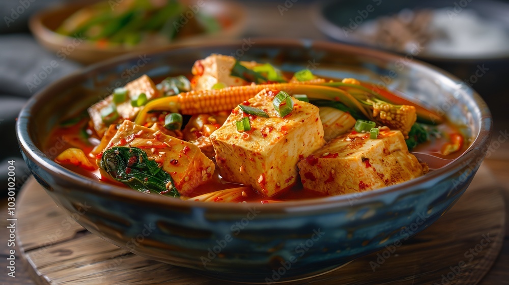 Spicy Tofu Soup with Vegetables Spicy Tofu Soup with Vegetables