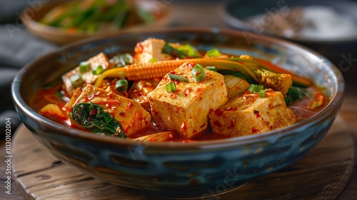 Spicy Tofu Soup with Vegetables