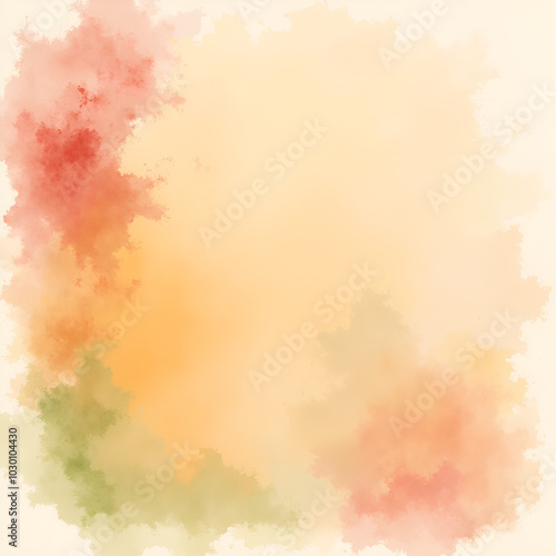 Soft watercolor abstract background with pastel colors creating a gentle and soothing texture for copy space