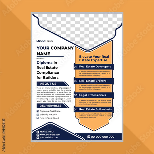 Real state corporate business, flyer template. Geometric shape. Corporate business flyer template with minimalist layout, Graphic design