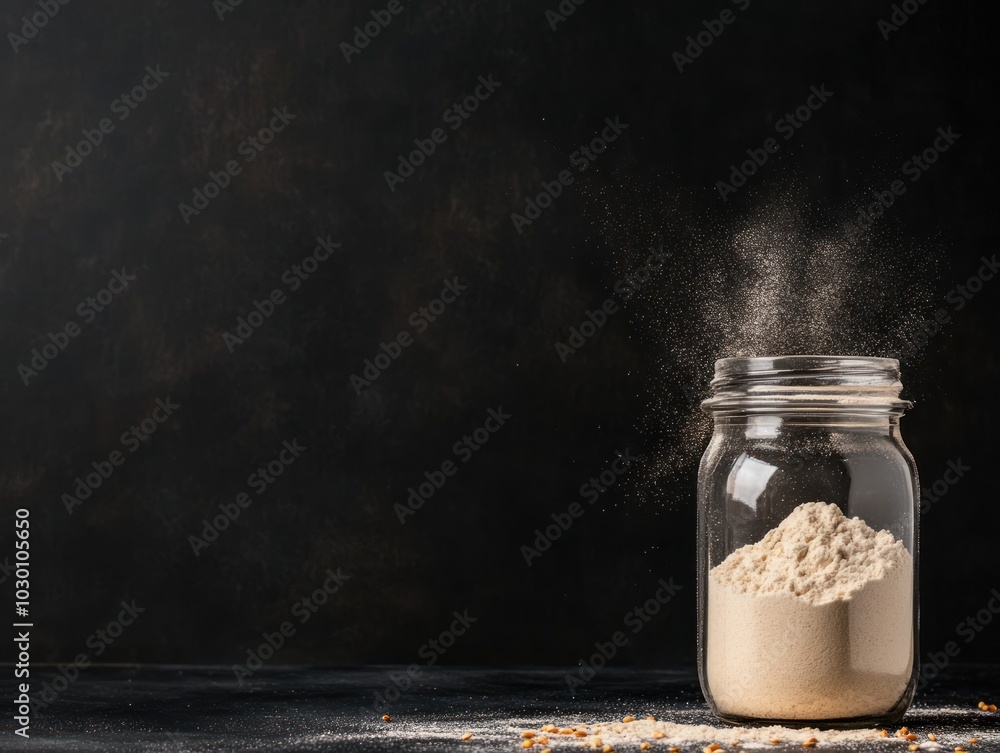 Captivating flour in a glass jar the art of baking and culinary creativity unleashed Captivating flour in a glass jar the art of baking and culinary creativity unleashed