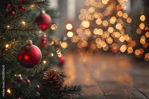 Christmas Season Background created with Generative AI