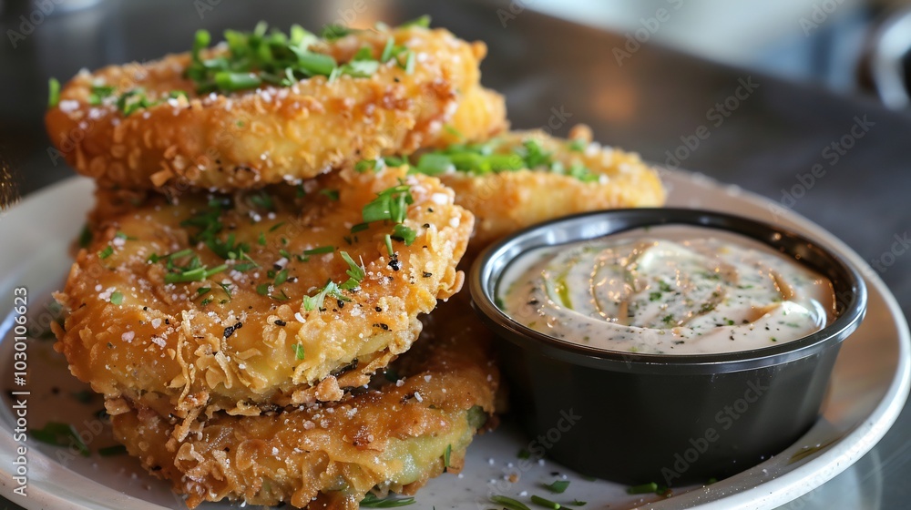 Crispy Fried Onion Rings with Creamy Dip Crispy Fried Onion Rings with Creamy Dip