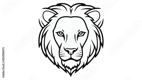 beautiful bold lion head vector illustration 