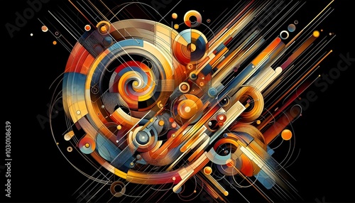 Abstract background with geometric shapes