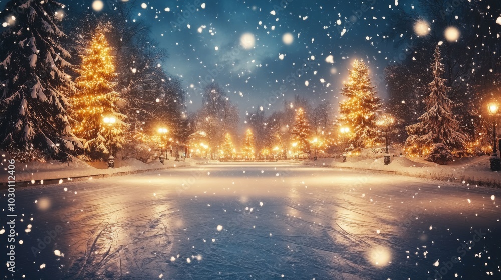 Winter Wonderland Festive Scene Winter Wonderland Festive Scene