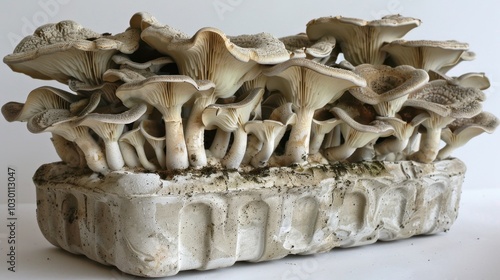 Mushroom Packaging: Made from mycelium, the root structure of mushrooms, this eco-friendly alternative to Styrofoam decomposes quickly and enriches soil.
 photo