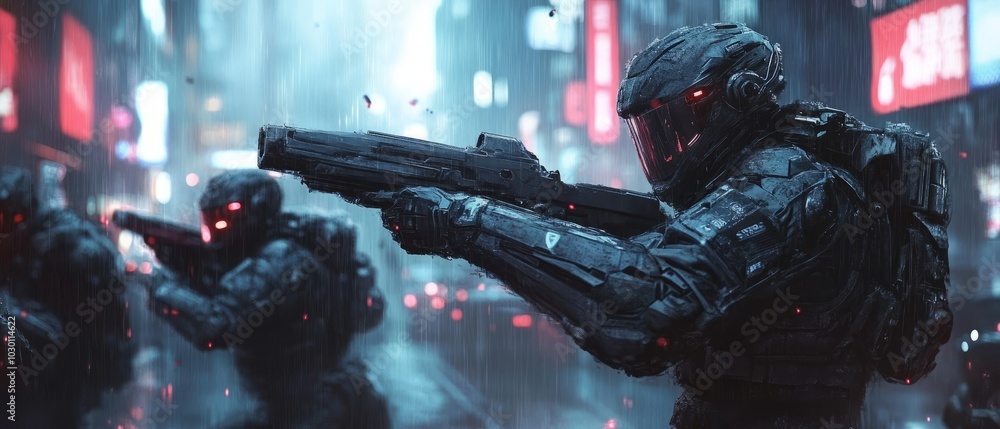 Dystopian Showdown Futuristic Robots Clash in a City of Ruin Dystopian Showdown Futuristic Robots Clash in a City of Ruin