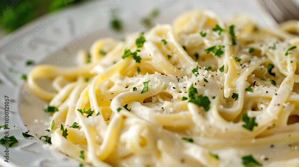 Creamy Fettuccine Alfredo Pasta Dish Creamy Fettuccine Alfredo Pasta Dish