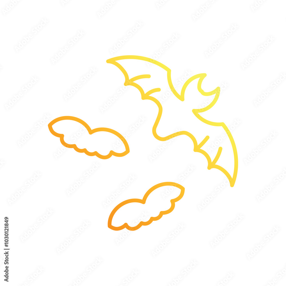 Bats hand draw doodle vector icon Bats hand draw doodle vector icon