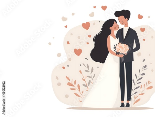 Wallpaper Mural Couple celebrating love and wedding joy. Torontodigital.ca