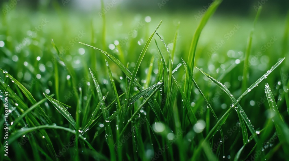 Fresh Dew on Green Grass Fresh Dew on Green Grass