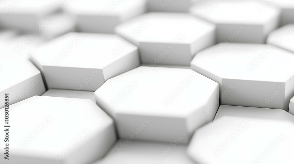 Hexagonal pattern, white isolated background Hexagonal pattern, white isolated background