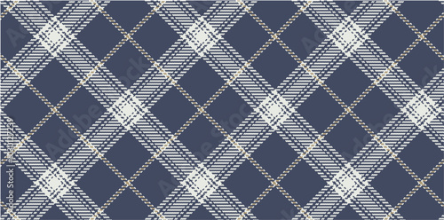 Vector checkered pattern. Tartan, textured seamless twill for flannel shirts, duvet covers, other autumn winter textile mills. Vector Format