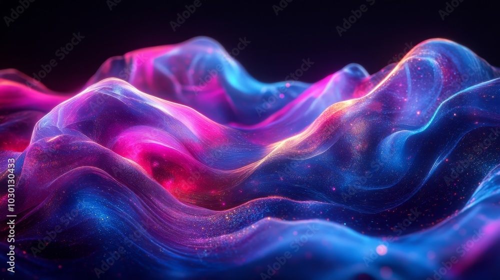 Abstract Neon Wave Background Abstract Neon Wave Background